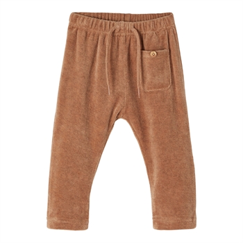 Lil' Atelier - Rebel loose velour sweatpants - Woodsmoke